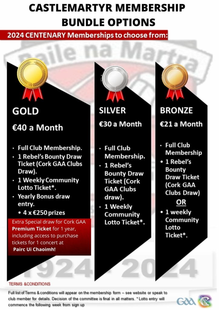 Castlemartyr GAA membership bundles