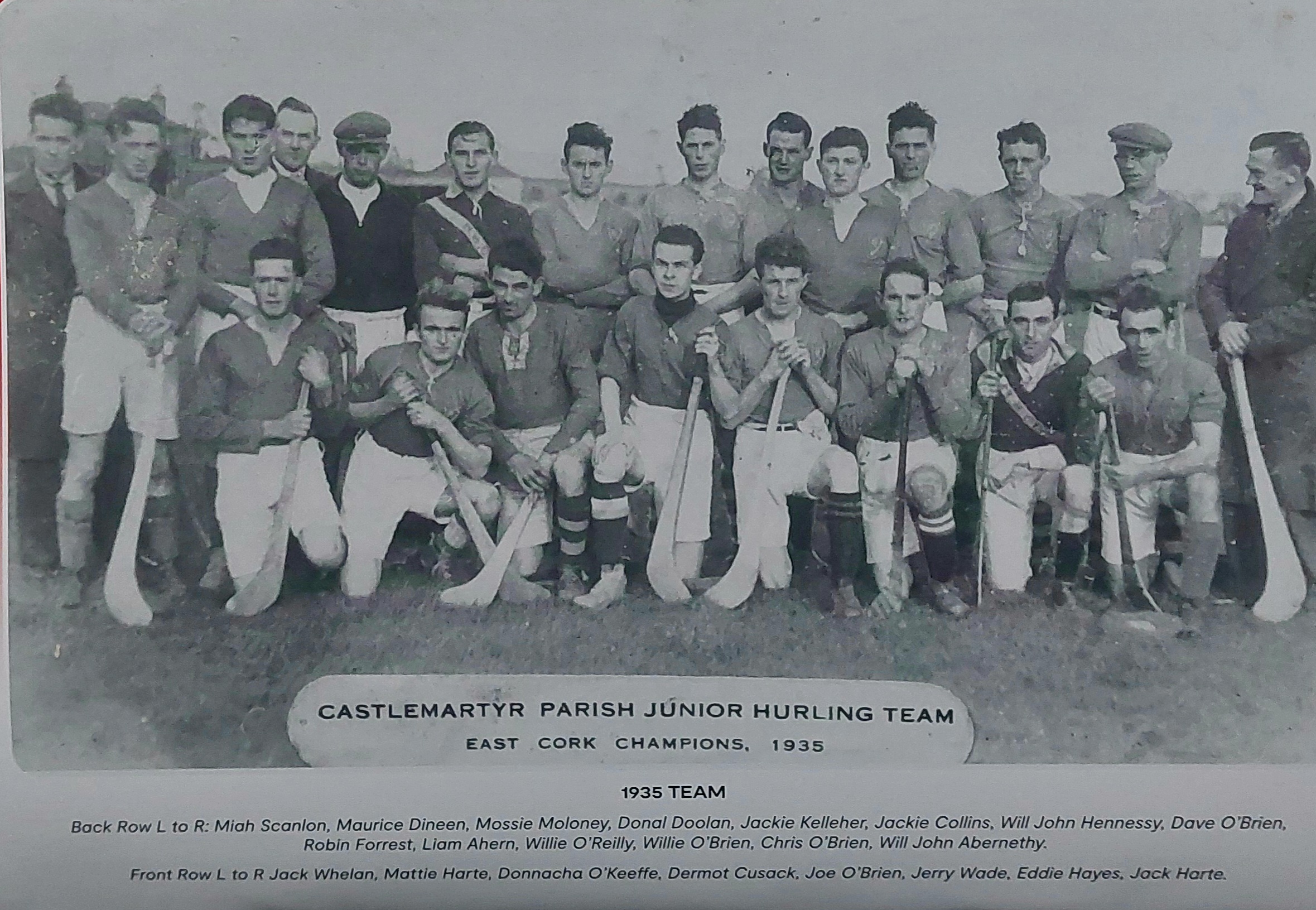 1935 East Cork Junior Hurling Champions - Castlemartyr